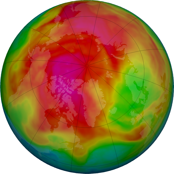 Arctic ozone map for 09 March 2024